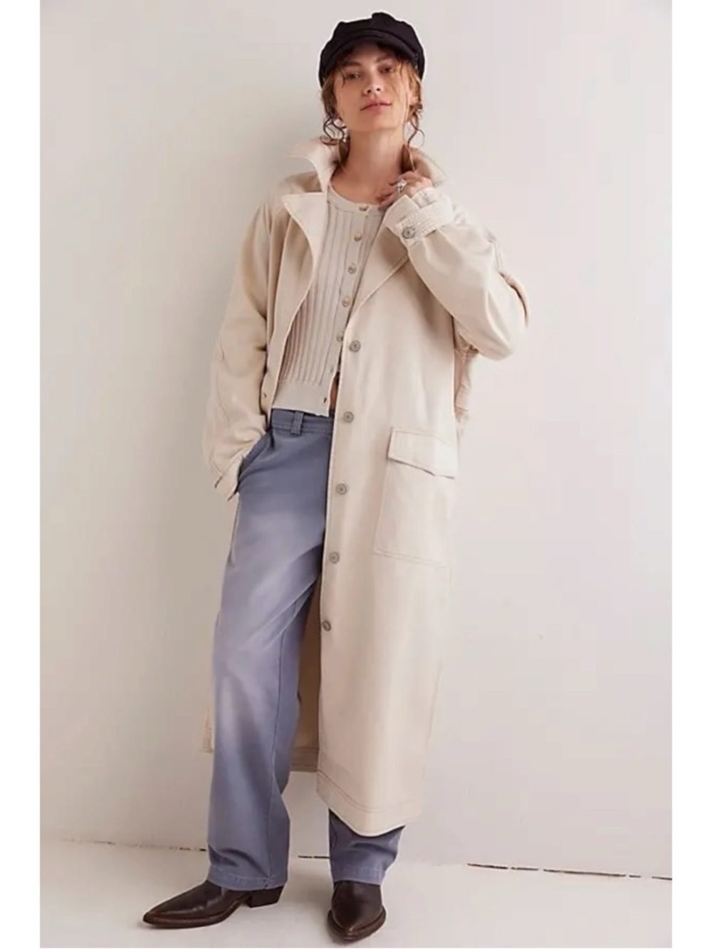 Free People Beige Trench Coat - Picture 3 of 14